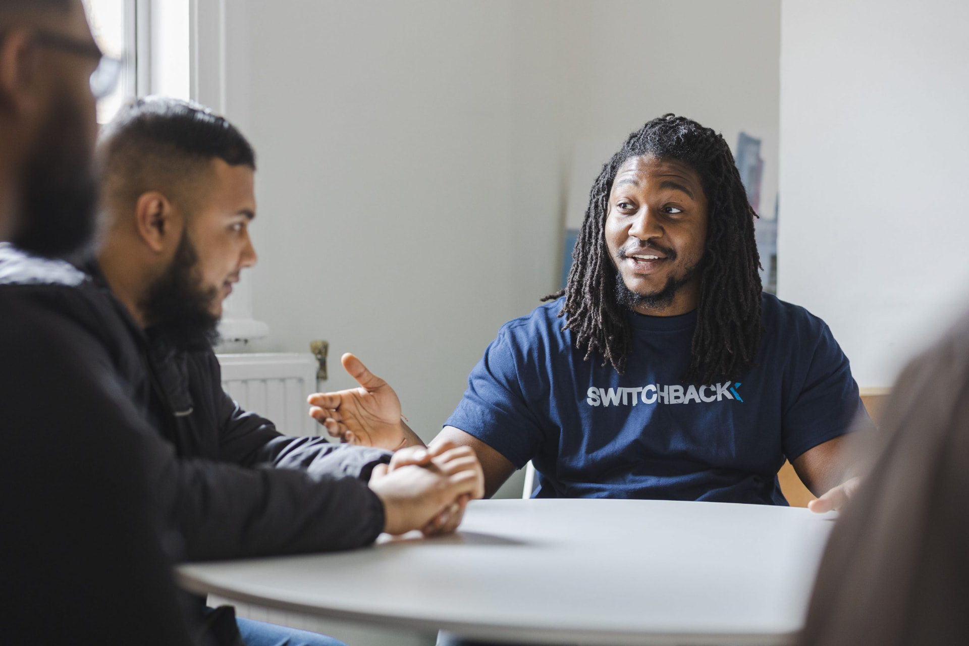A Switchback mentor in conversation with a trainee